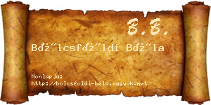 Bölcsföldi Béla névjegykártya