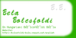 bela bolcsfoldi business card